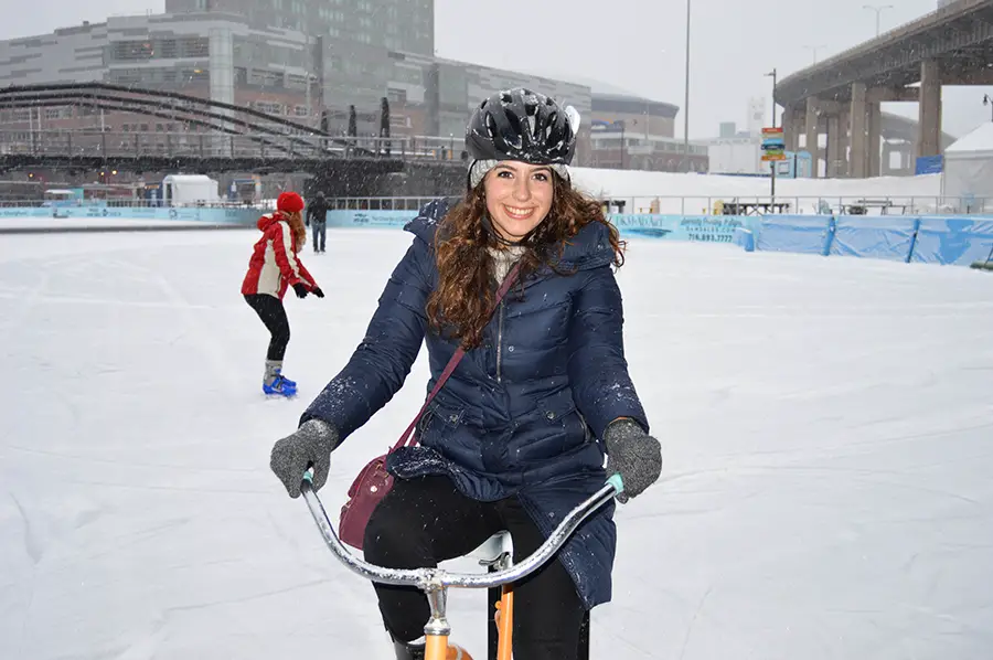 Ice Biking at Canalside, Buffalo