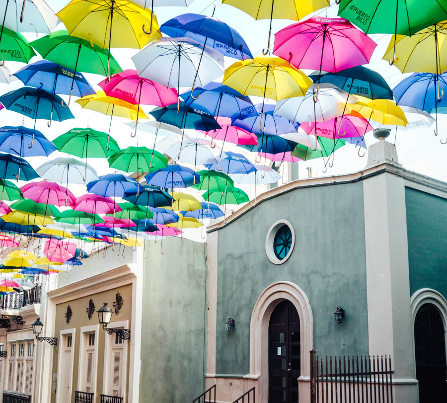 Umbrella Street San Juan - Fortaleza Street