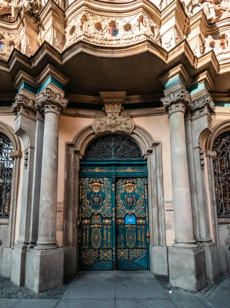 Intricate doorway at the University of Wroclaw