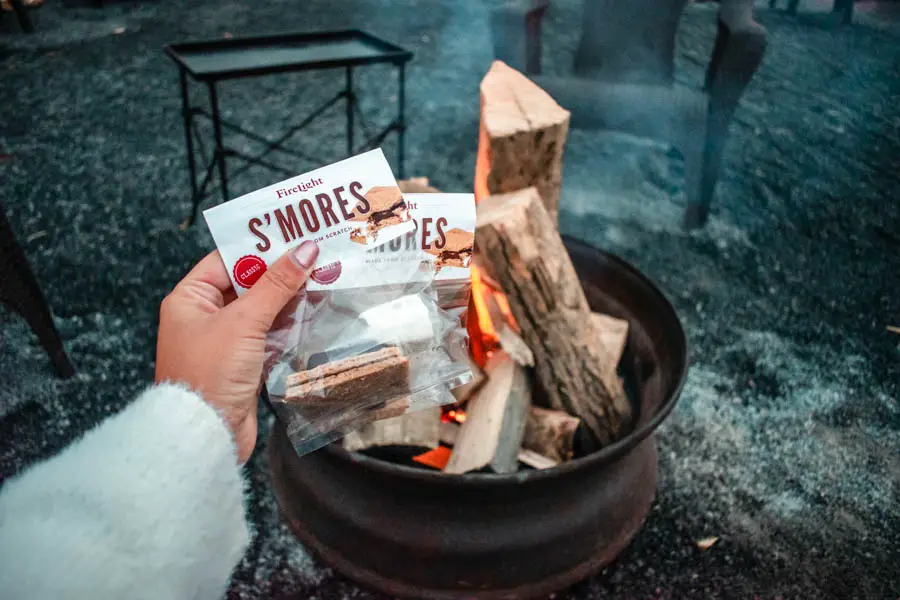 s'mores kit at Firelight Camps in Ithaca