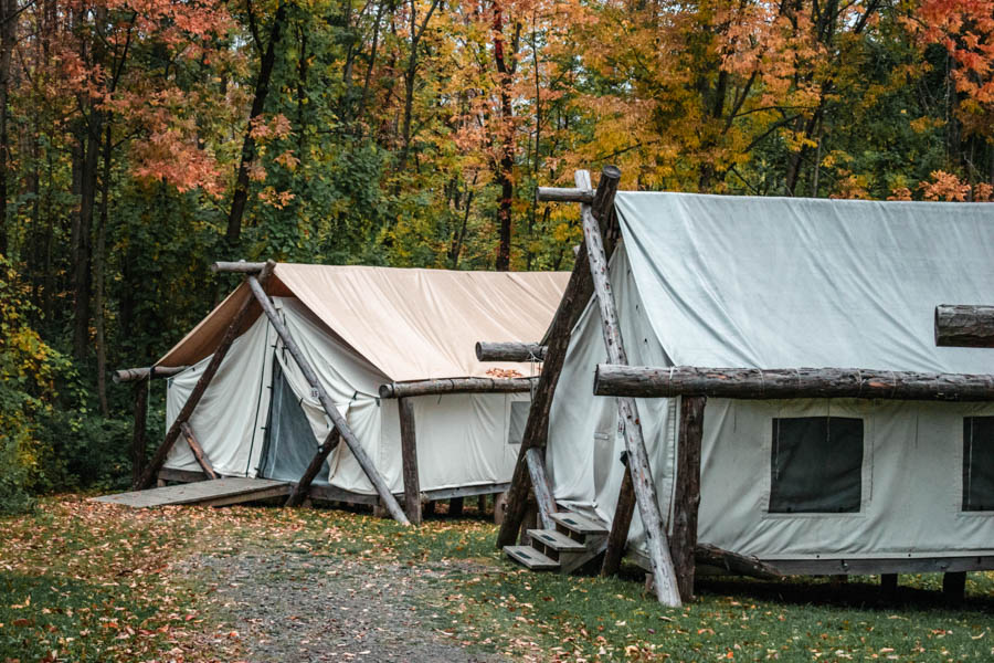 Tents at Firelight Camps in Ithaca