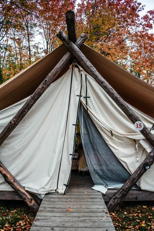 Tents at Firelight Camps in Ithaca