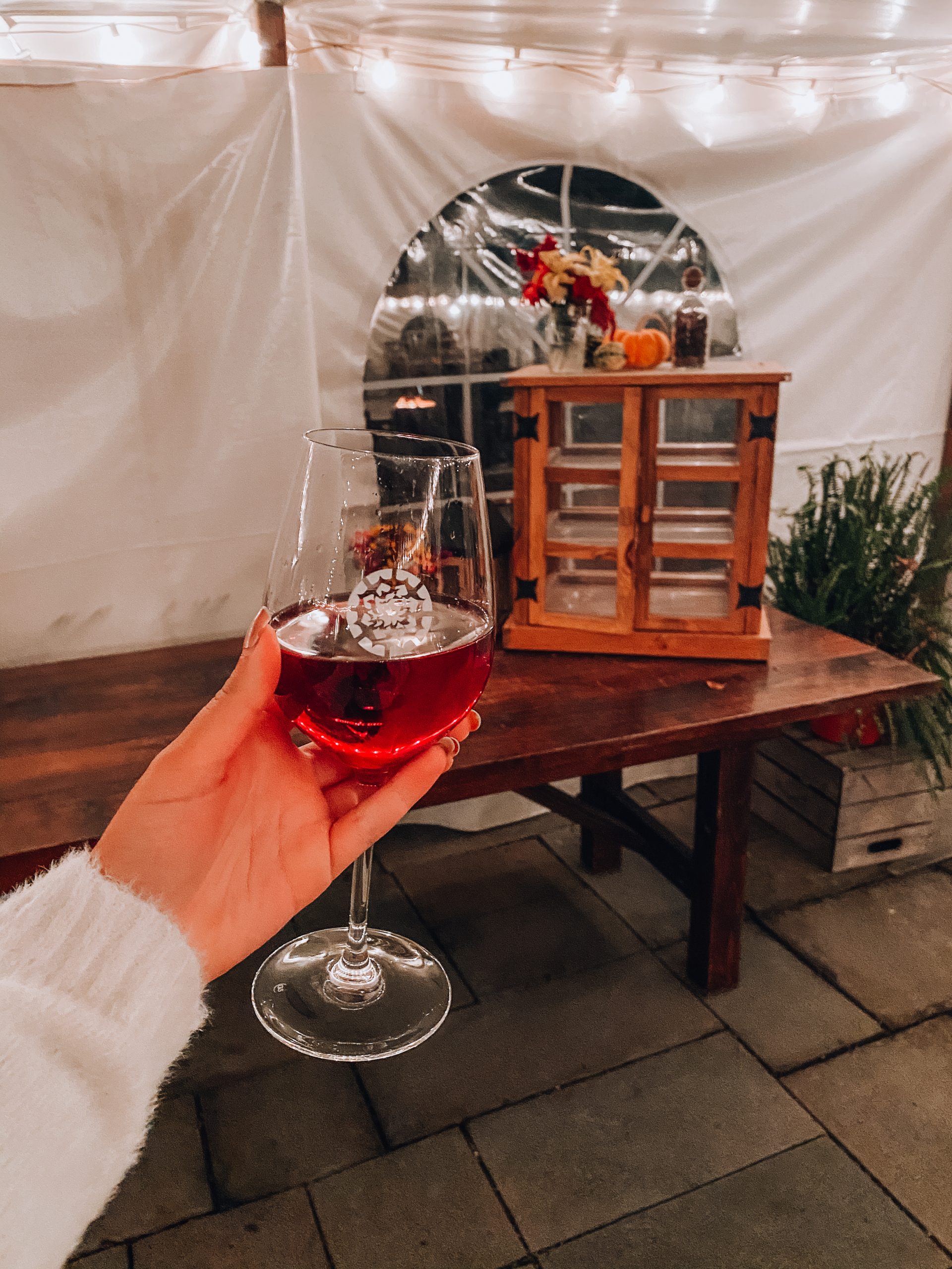 Local Wine at Firelight Camps in Ithaca