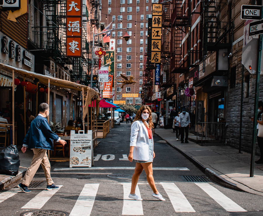 Wearing a mask in NYC