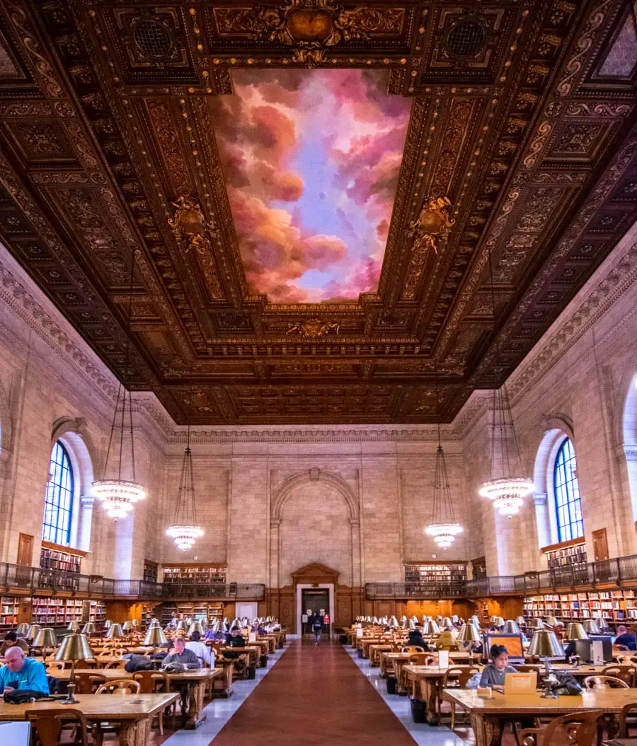Rose Main Reading Room at New York Public Library What to do on a Rainy Day in NYC