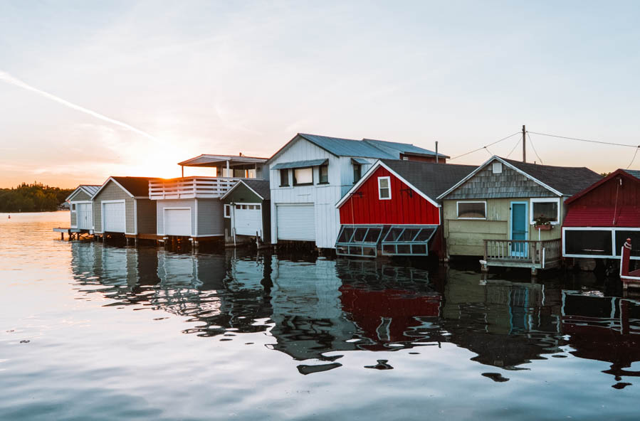 Canandaigua City Pier at sunset