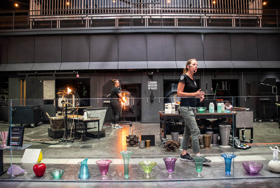 Corning Museum of Glass -Glass blowing demonstration