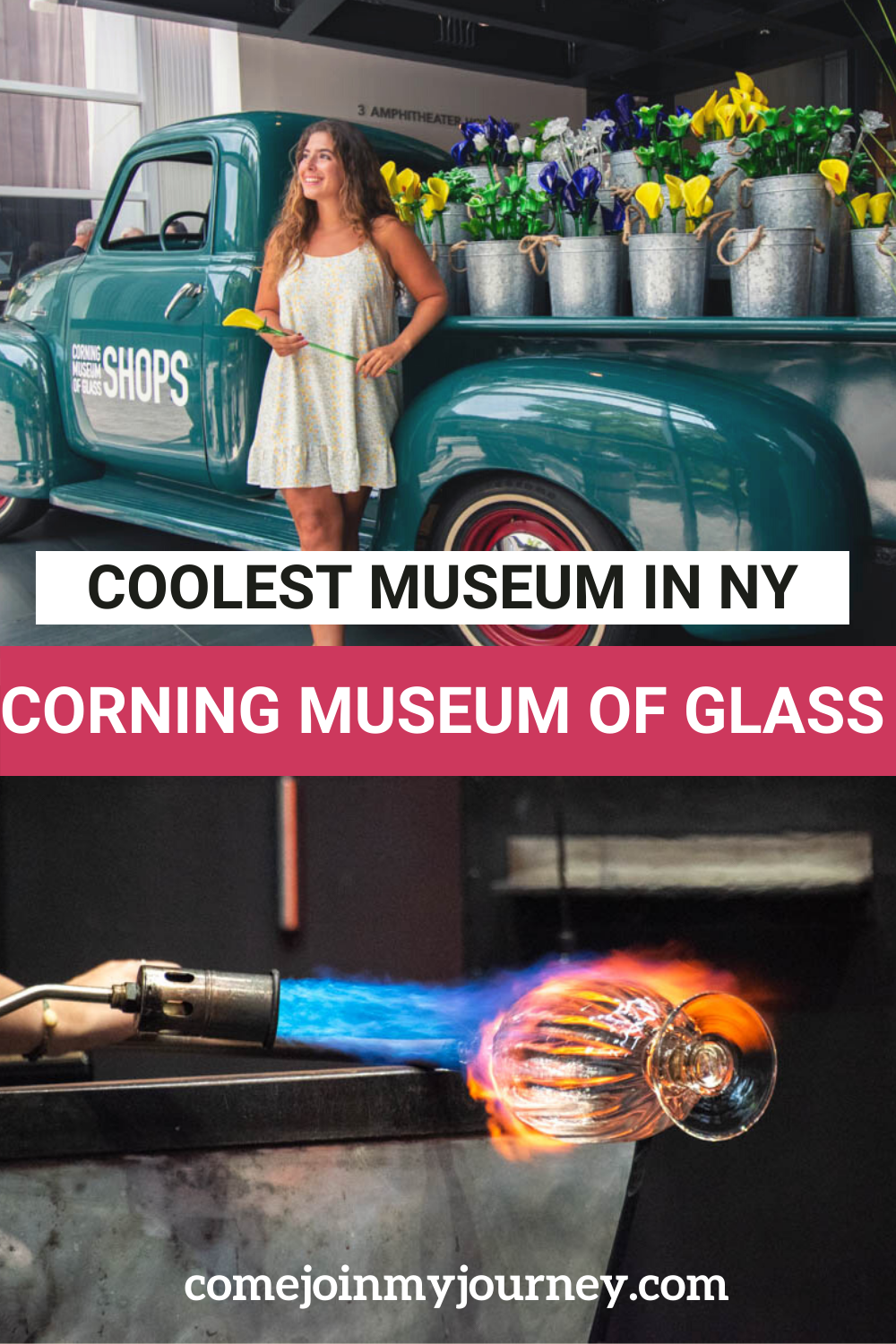 Corning Museum of Glass Exterior with girl