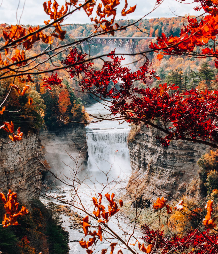 Inspiration Point Letchworth State Park Fall foliage