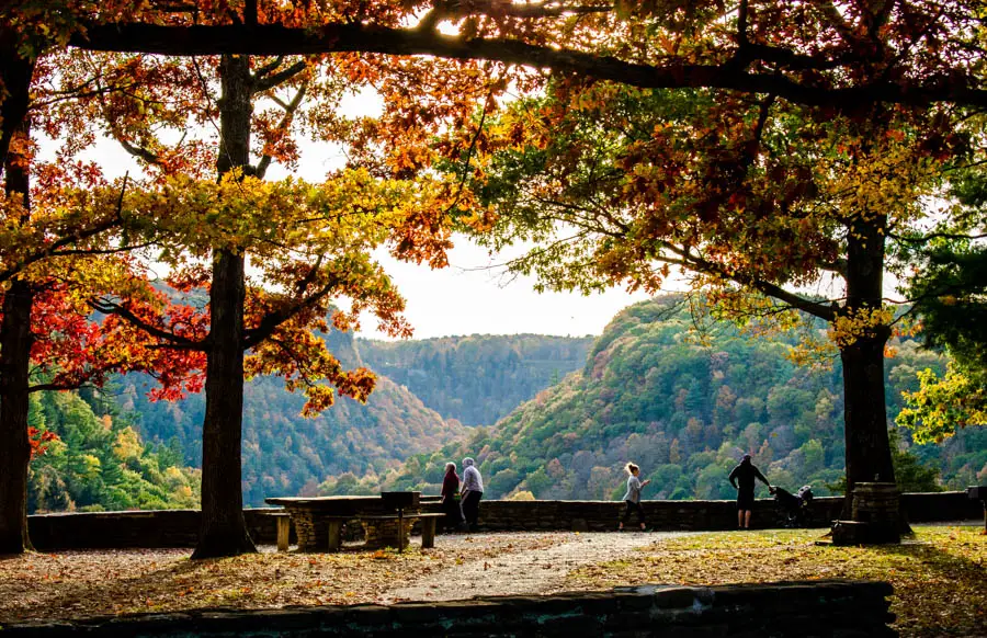 Viewpoint at Letchworth State Park in Fall