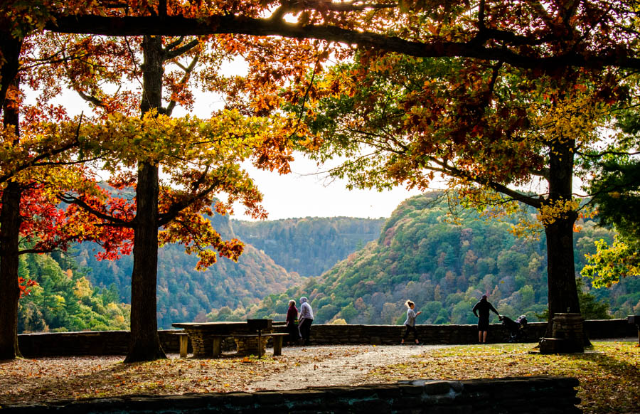 Viewpoint at Letchworth State Park in Fall