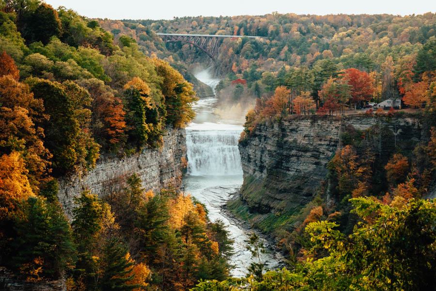 Inspiration Point Letchworth State Park Fall foliage