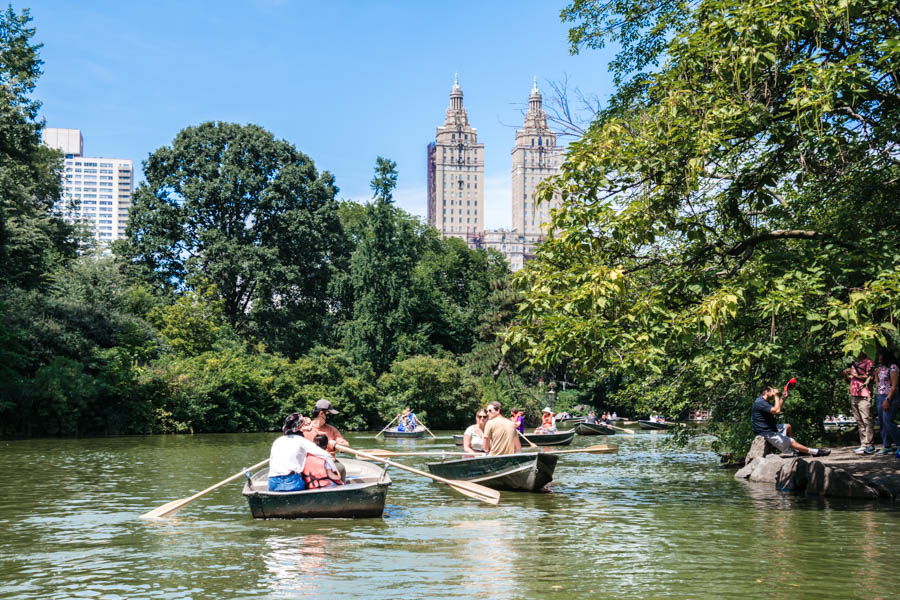 Row boats in Central Park