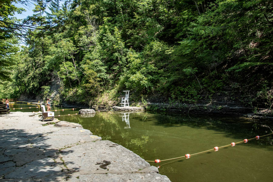 Swimming hole Stony Brook State Park