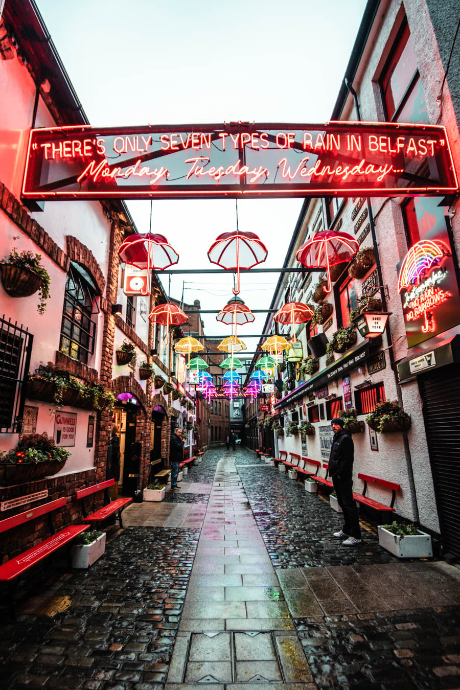 Umbrella Street in Belfast