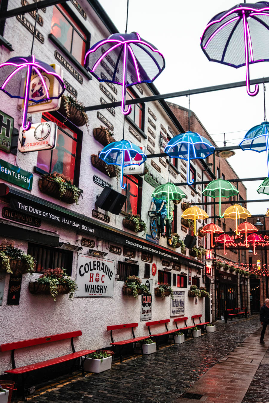 Umbrella Street in Belfast