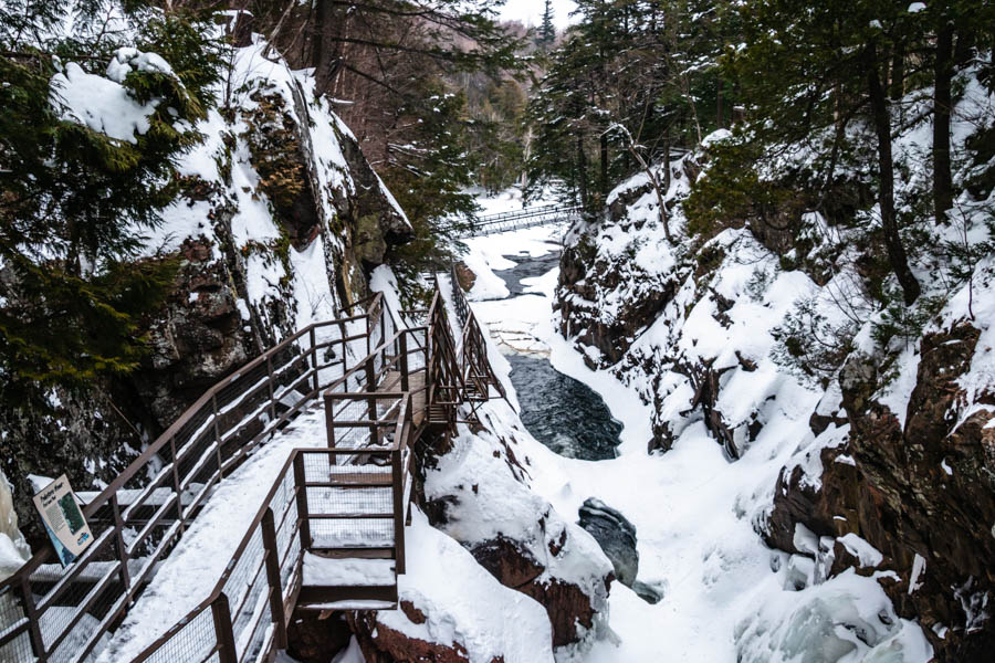 High Falls Gorge in Winter Lake Placid