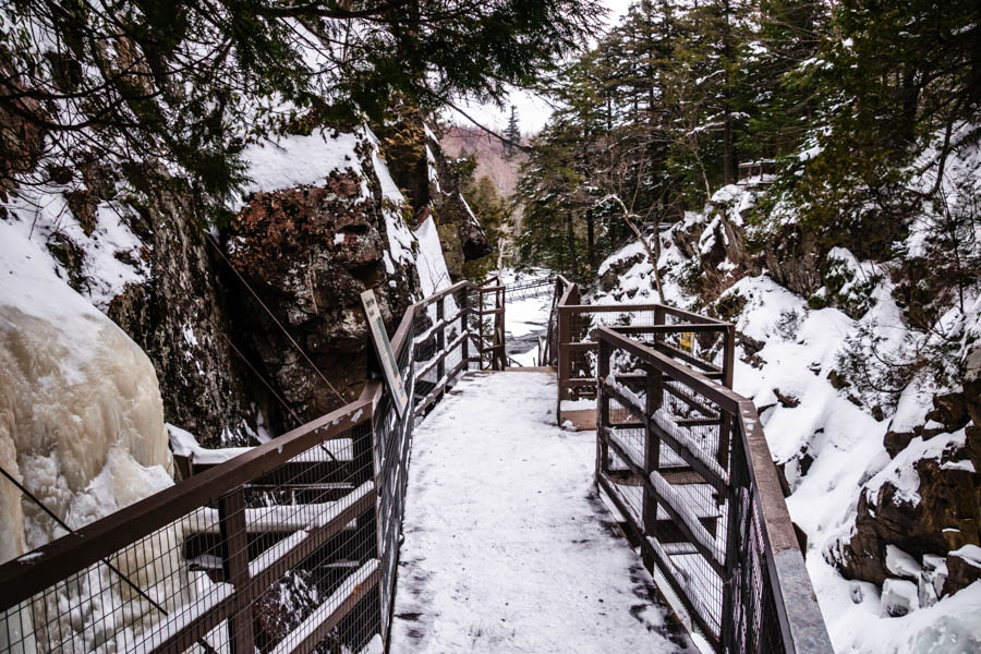 Decking High Falls Gorge Winter