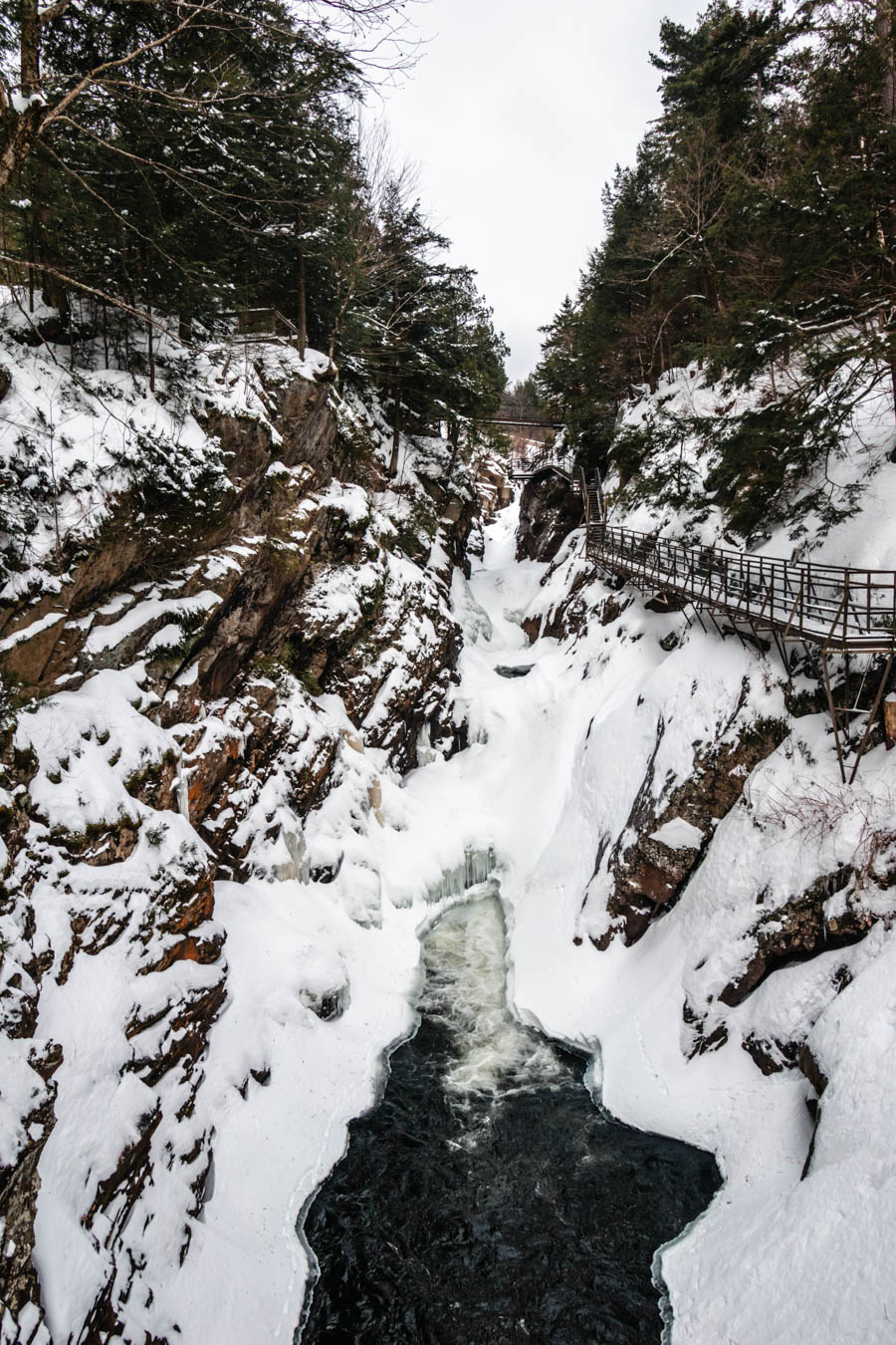 View from bridge High Falls Gorge