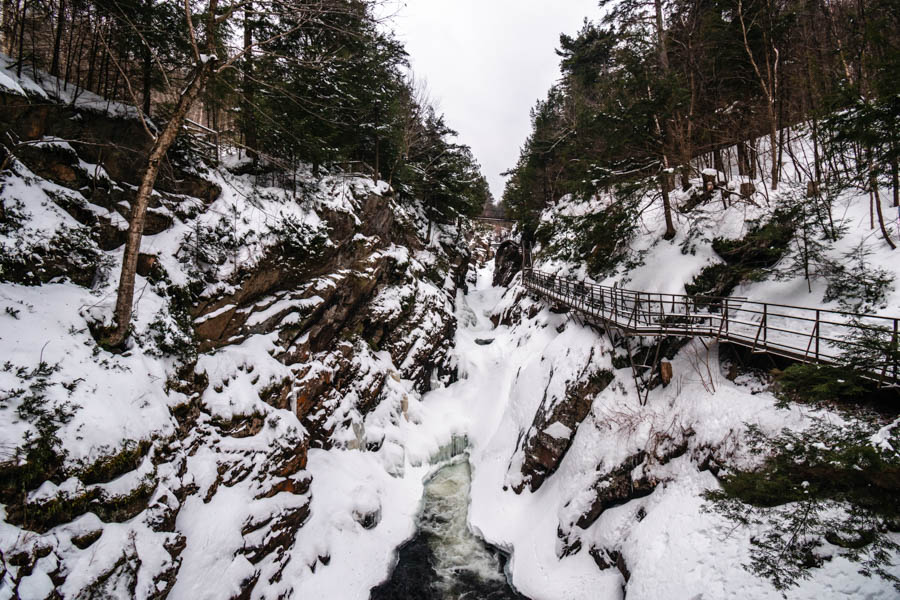 High Fall Gorge in Winter Lake Placid