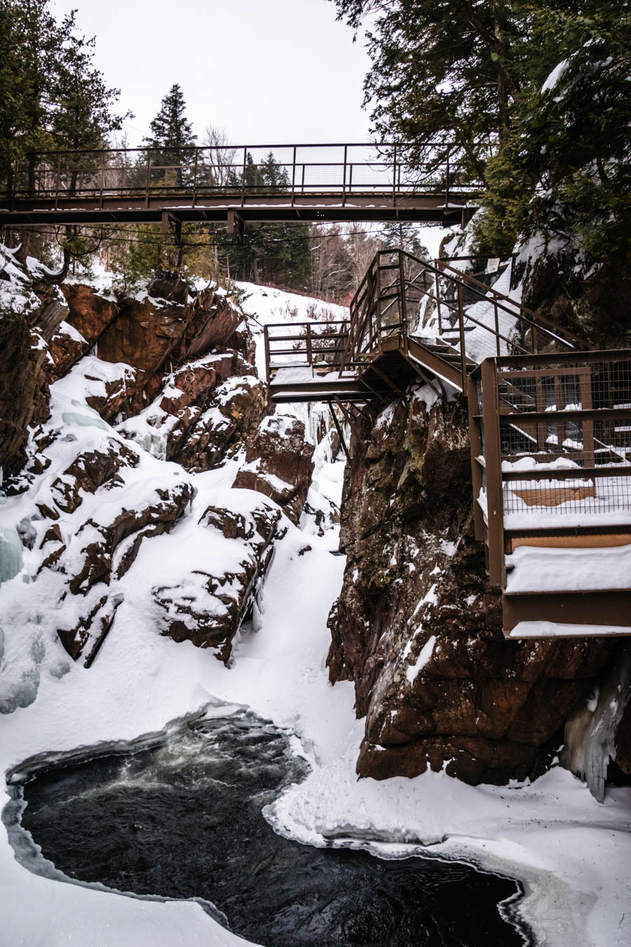 High Falls Gorge in Winter 