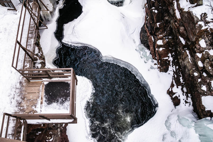 High Falls Gorge in Winter 